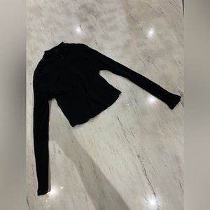 Unity Zip Half Placket Rib-Knit Tee